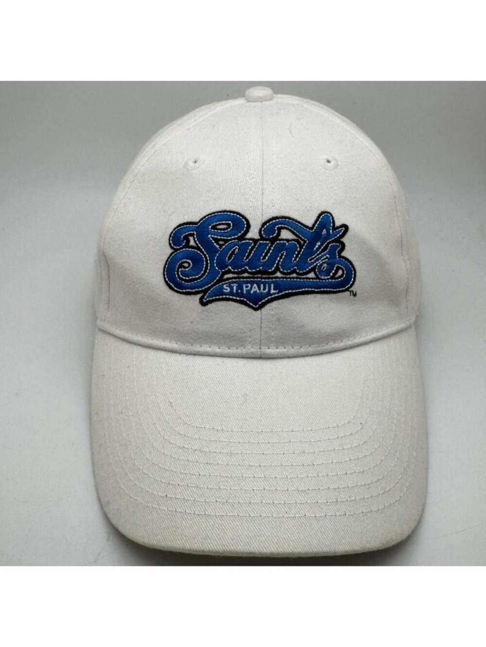 St. Paul Saints Baseball Hat Cap White Blue Adjustable Minor League MiLB One
